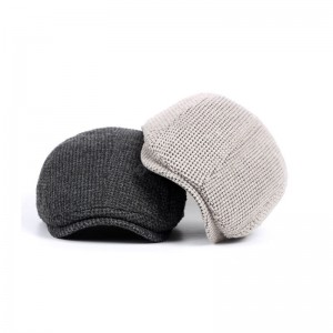 Autumn and Winter Forward Cap Thick Warm Knit Cap + Adjustable for 56-59CM