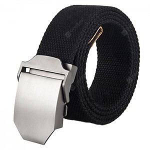 Canvas Belt with Automatic Buckle for Men