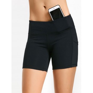 Active Pockets Workout Shorts - Black M