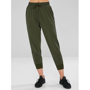  Drawstring Pocket Sport Pants - Army Green S